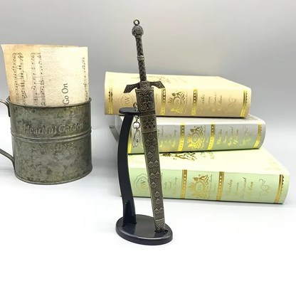 Espada gigante del caballero desterrado de 22 cm: réplica de arma de metal de Elden Ring, modelo de juego auténtico, juguete de decoración coleccionable de aleación de zinc