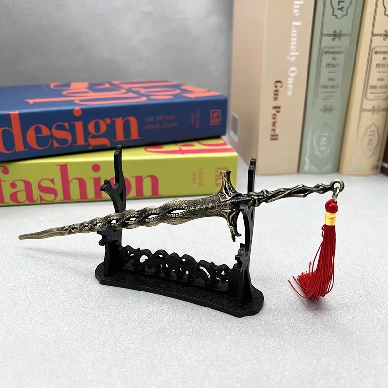 22cm Sacred Relic Sword Marika Elden Ring Metal Weapon Replica, 1:6 Action Figure Accessory, Collectible Decoration