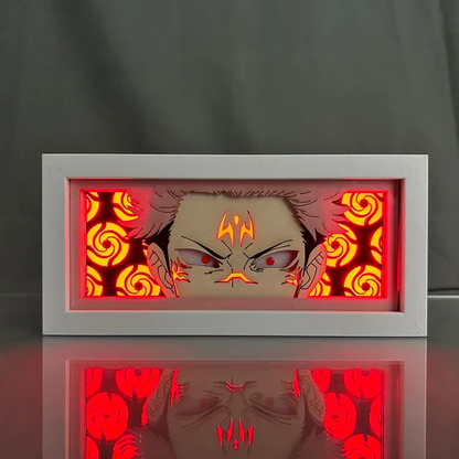 Sukuna Lightbox – Jujutsu Kaisen LED Display Decor for Anime Fans