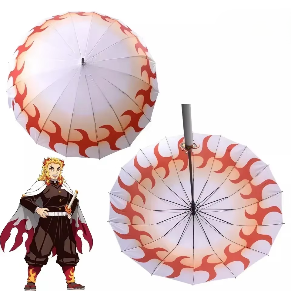 Demon Slayer Katana Umbrella – Samurai Sword Handle, Tanjirou & Shinobu Ninja Parasol