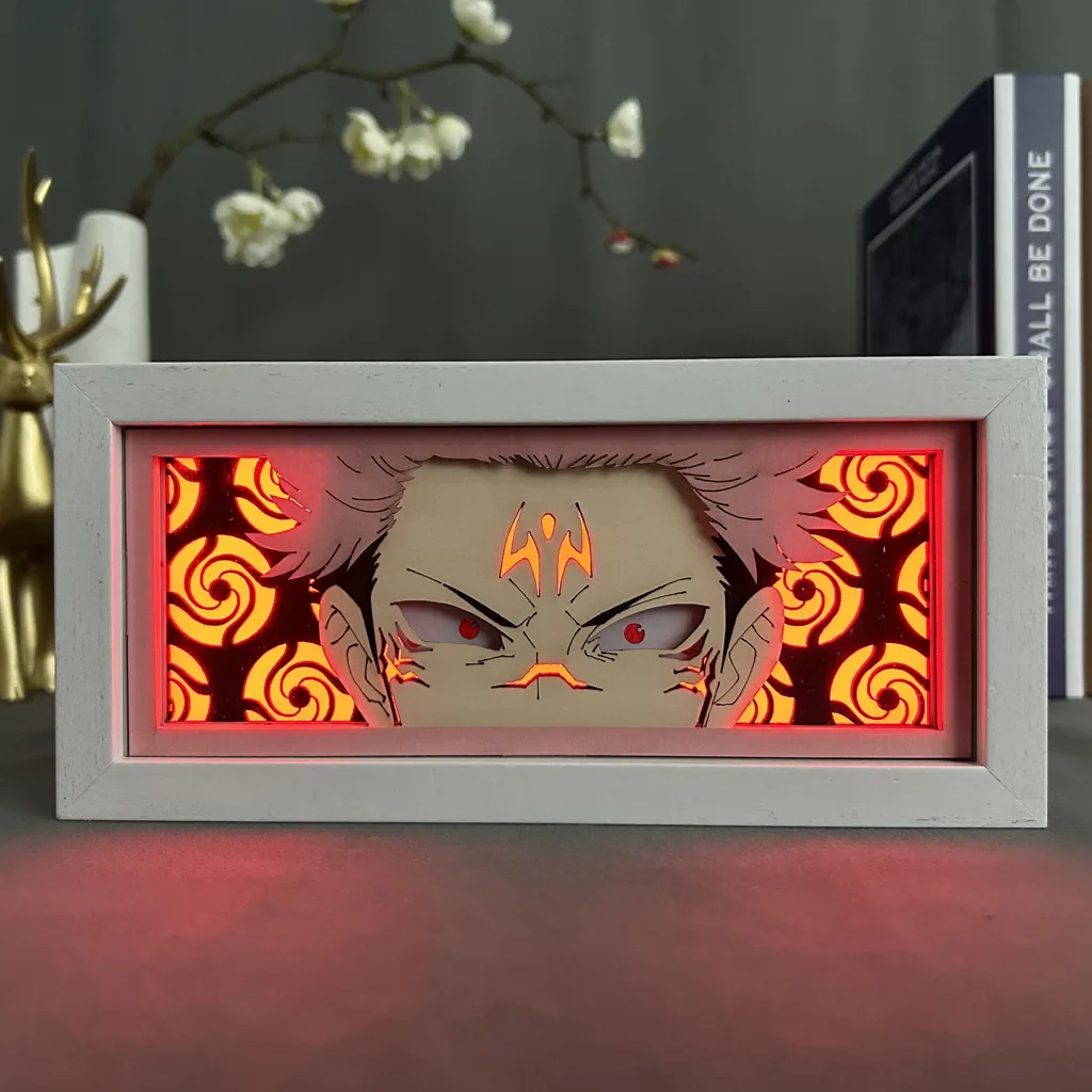 Sukuna Lightbox: decoración con pantalla LED de Jujutsu Kaisen para fanáticos del anime