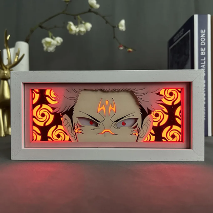 Sukuna Lightbox – Jujutsu Kaisen LED Display Decor for Anime Fans