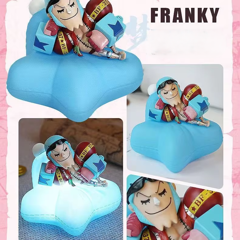 Lámpara de noche LED de One Piece Luffy Zoro Nami Sanji: lámpara de figura de anime con brillo suave para dormitorio, regalo perfecto para niños y decoración de habitación