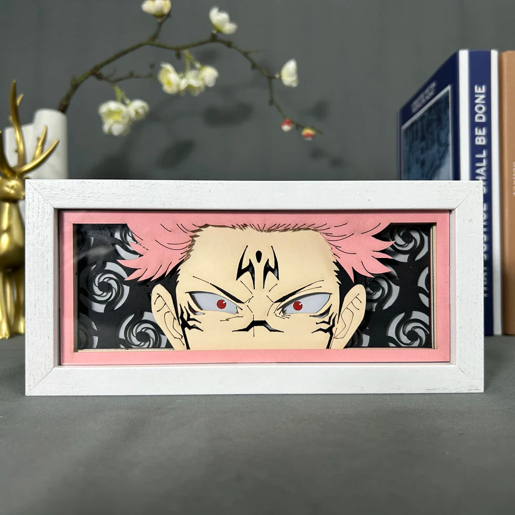 Sukuna Lightbox – Jujutsu Kaisen LED Display Decor for Anime Fans