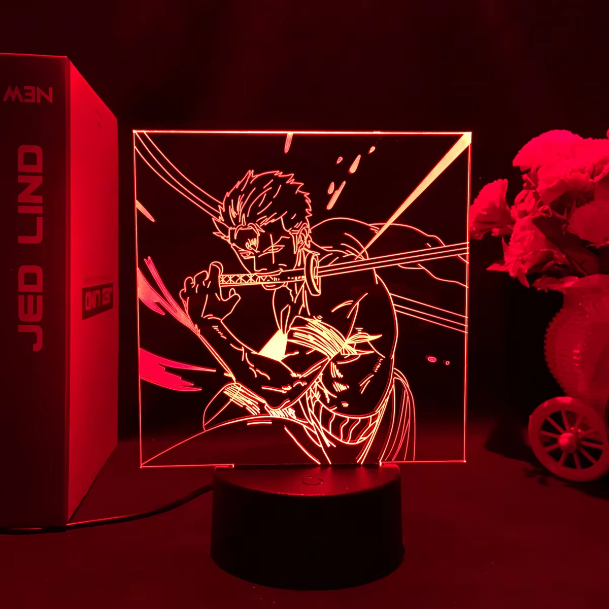 One Piece Monkey D. Luffy Wanted Card LED-Nachtlicht – Cooler Acrylständer für Kinder und Geburtstagsgeschenke