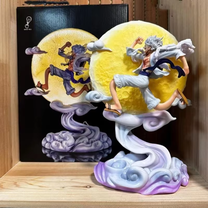 16 cm große One Piece Gear 5 Ruffy Moon Fairy Nika Figur – Actionstatue mit Mondlicht, perfekt für Modellsammlungen und Anime-Fans