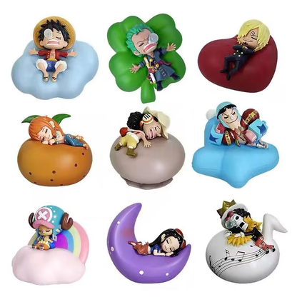 Lámpara de noche LED de One Piece Luffy Zoro Nami Sanji: lámpara de figura de anime con brillo suave para dormitorio, regalo perfecto para niños y decoración de habitación