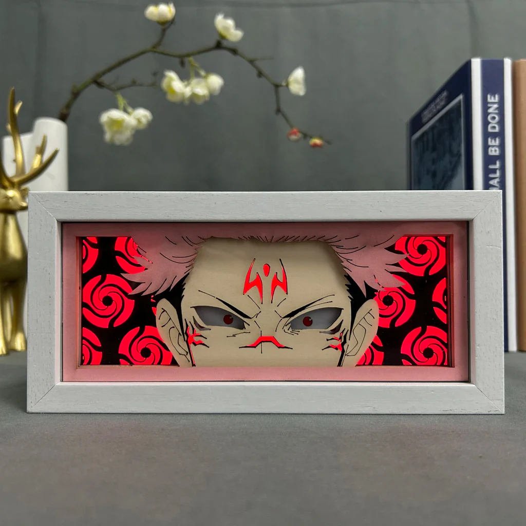 Sukuna Lightbox – Jujutsu Kaisen LED Display Decor for Anime Fans