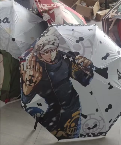 Anime Demon Slayer Umbrella – All-Weather Folding Parasol, Kimetsu no Yaiba Tanjirou, Shinobu, Giyuu, Zoro Katana Rain Gear