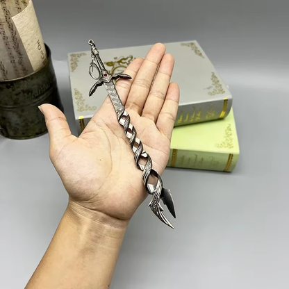 Réplica de metal de la Gran Espada del Asesino de Dioses de 21 cm de Elden Ring Gloam-Eyed Queen, accesorio de figura de acción 1:6, juguete coleccionable para niños