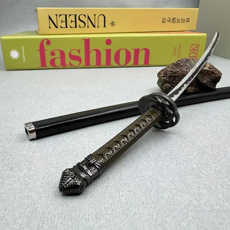 26 cm Moonveil Katana Elden Ring Magma Wyrm Metallwaffen-Replika, 1:6 Actionfigur-Zubehör, Sammlerdekoration