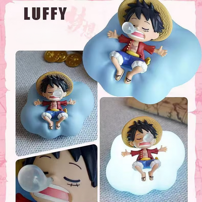 Lámpara de noche LED de One Piece Luffy Zoro Nami Sanji: lámpara de figura de anime con brillo suave para dormitorio, regalo perfecto para niños y decoración de habitación