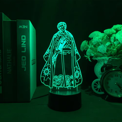 One Piece Monkey D. Luffy Wanted Card LED Nightlight - Cool Acrylic Stand for Kids & Birthday Gifts