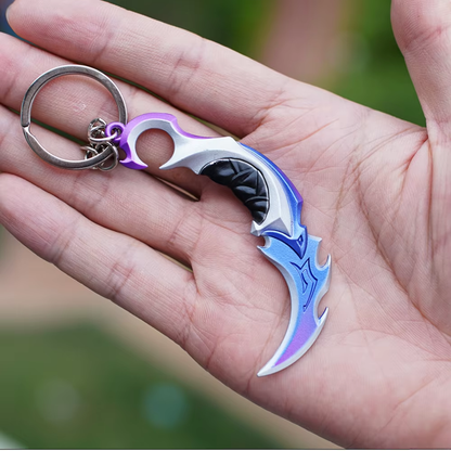 Valorant Keychain Set - Reaver Karambit, Vandal & Weapon Model Collectibles