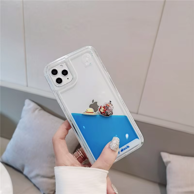 Sanrio Anime One Piece Cyber Pirate Ship Phone Case for iPhone 13 12 11 Pro Max XR XS Max X - Stylish Back Cover